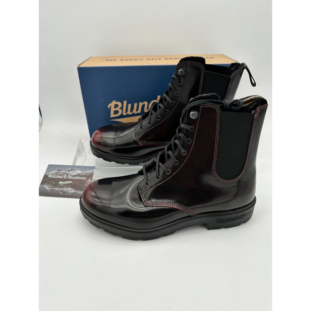 Blundstone dark red-black Leather Ankle Boots, new, never worn
